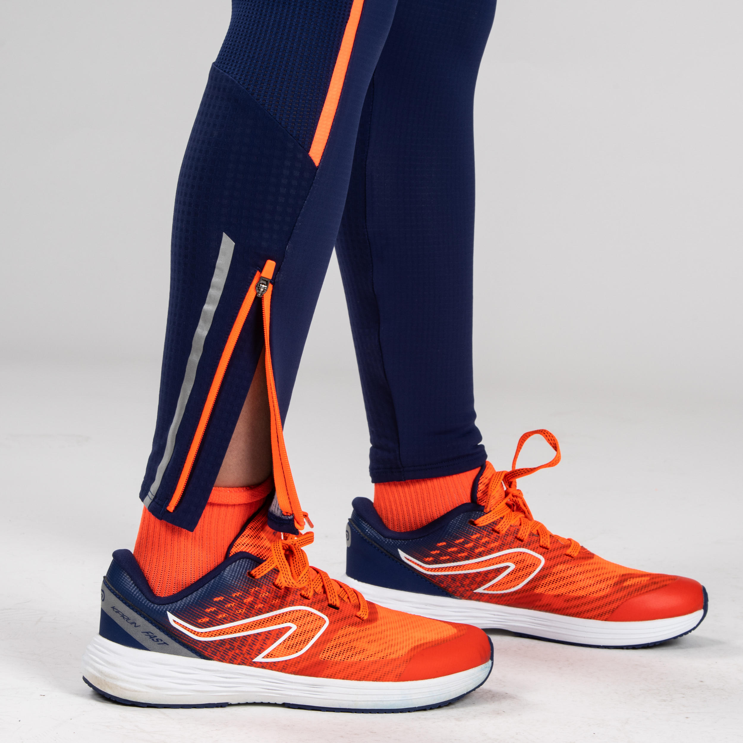 Kids' Athletics Tights Kiprun - Blue Red 5/14