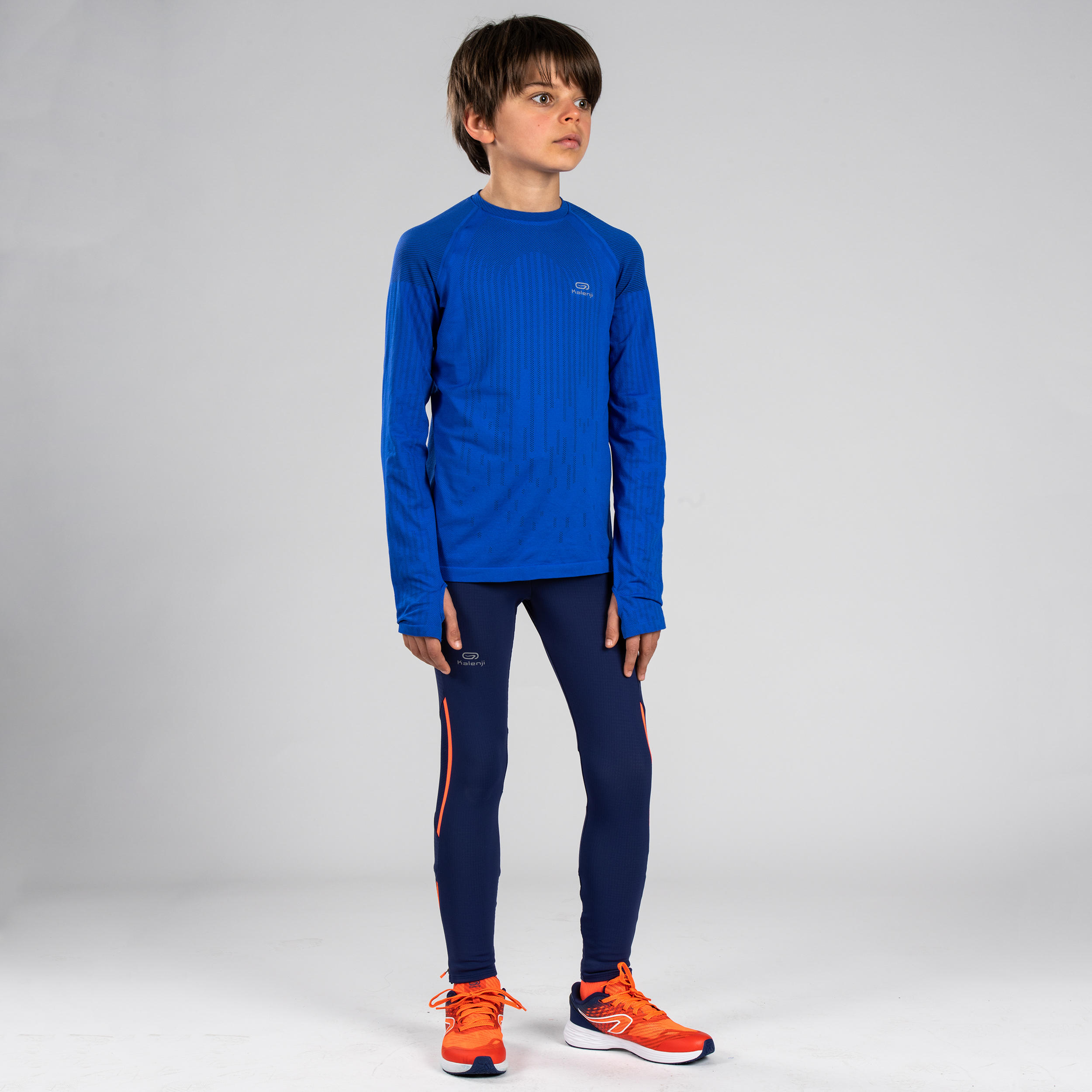 Kids' Athletics Tights Kiprun - Blue Red 10/14