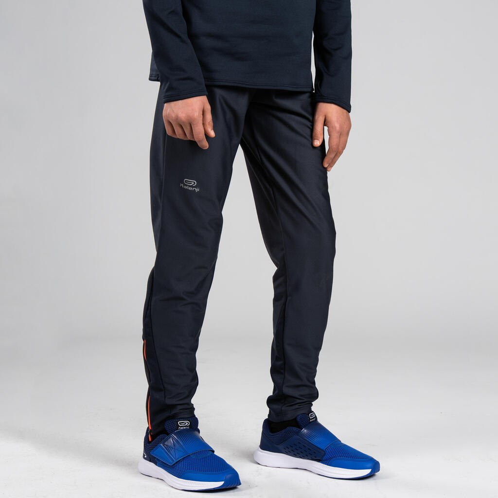 PANTALONE ZA ATLETIKU WARM DEČJE - SIVO/NEONSKI NARANDŽASTE