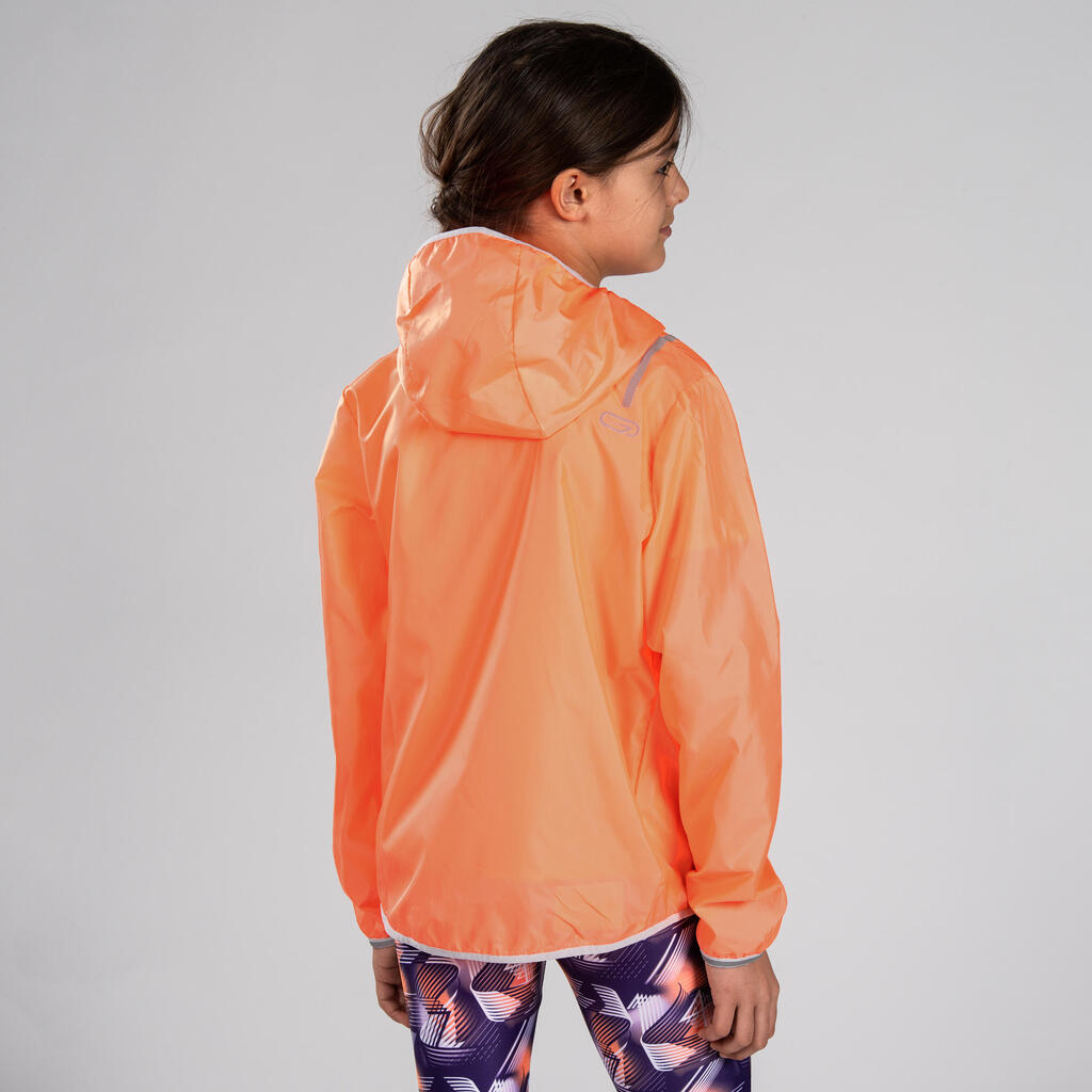 KIDS' ATHLETICS WIND JACKET - ORANGE GREY