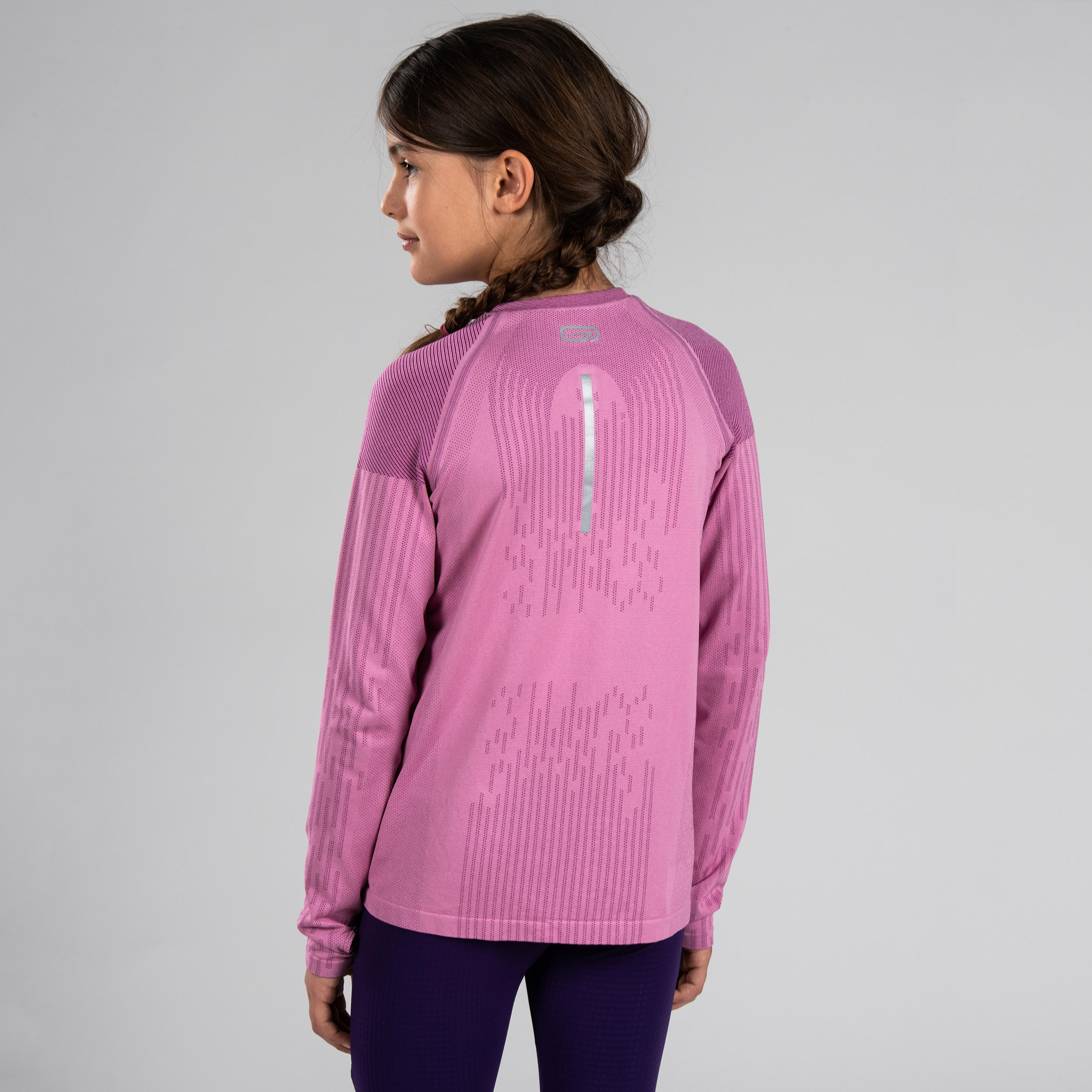 GIRLS' ATHLETICS LONG-SLEEVED JERSEY SKINCARE - PINK 4/11