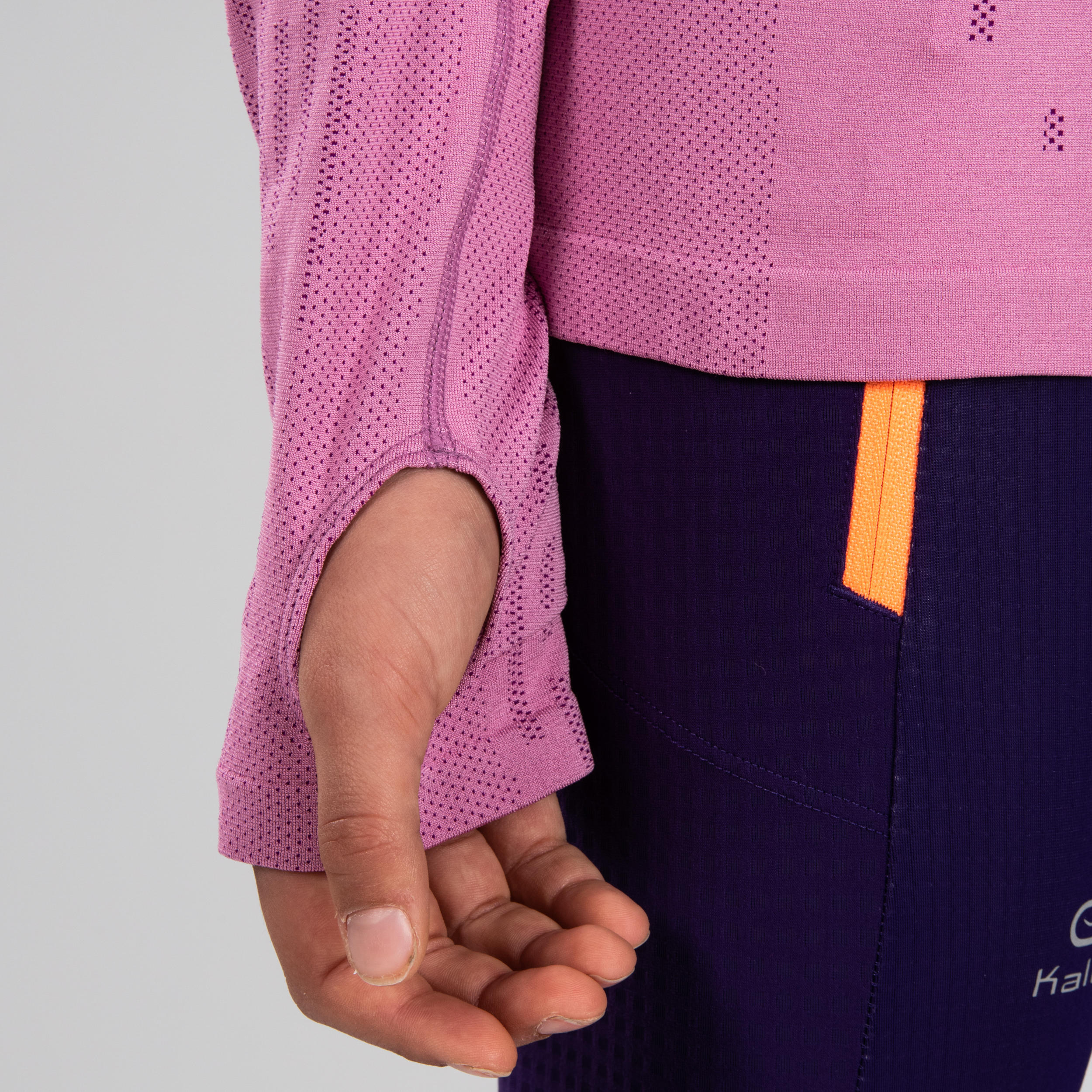 GIRLS' ATHLETICS LONG-SLEEVED JERSEY SKINCARE - PINK 7/11