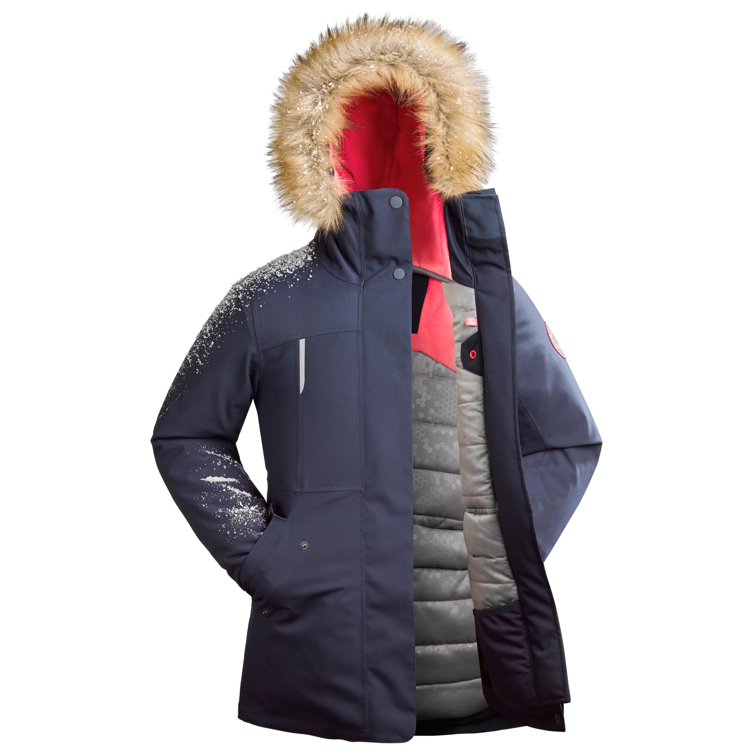 Manteau de randonnée enfant – U-Warm SH 500 bleu marine - QUECHUA