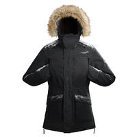 Veste de randonnée neige homme SH500 ultra-warm noire.