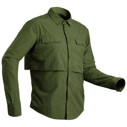 Chemise manches longues de Trekking désert DESERT 500 homme vert foncé