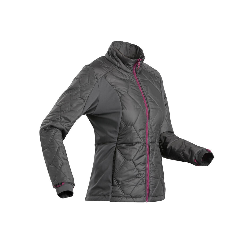 Chaqueta 3 usos en 1 de trekking de viaje para Mujer Forclaz Travel500 negro