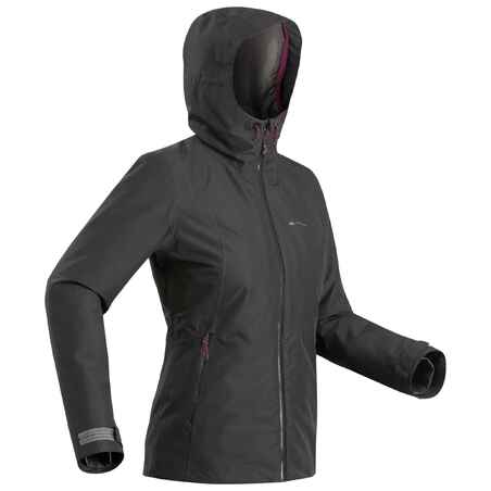 Women's Travel Trekking Waterproof 3-in-1 Jacket Travel 500 -8°C