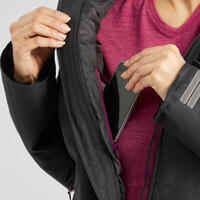 Women’s hiking 3-in-1 waterproof jacket SH500 Mountain - 10°C