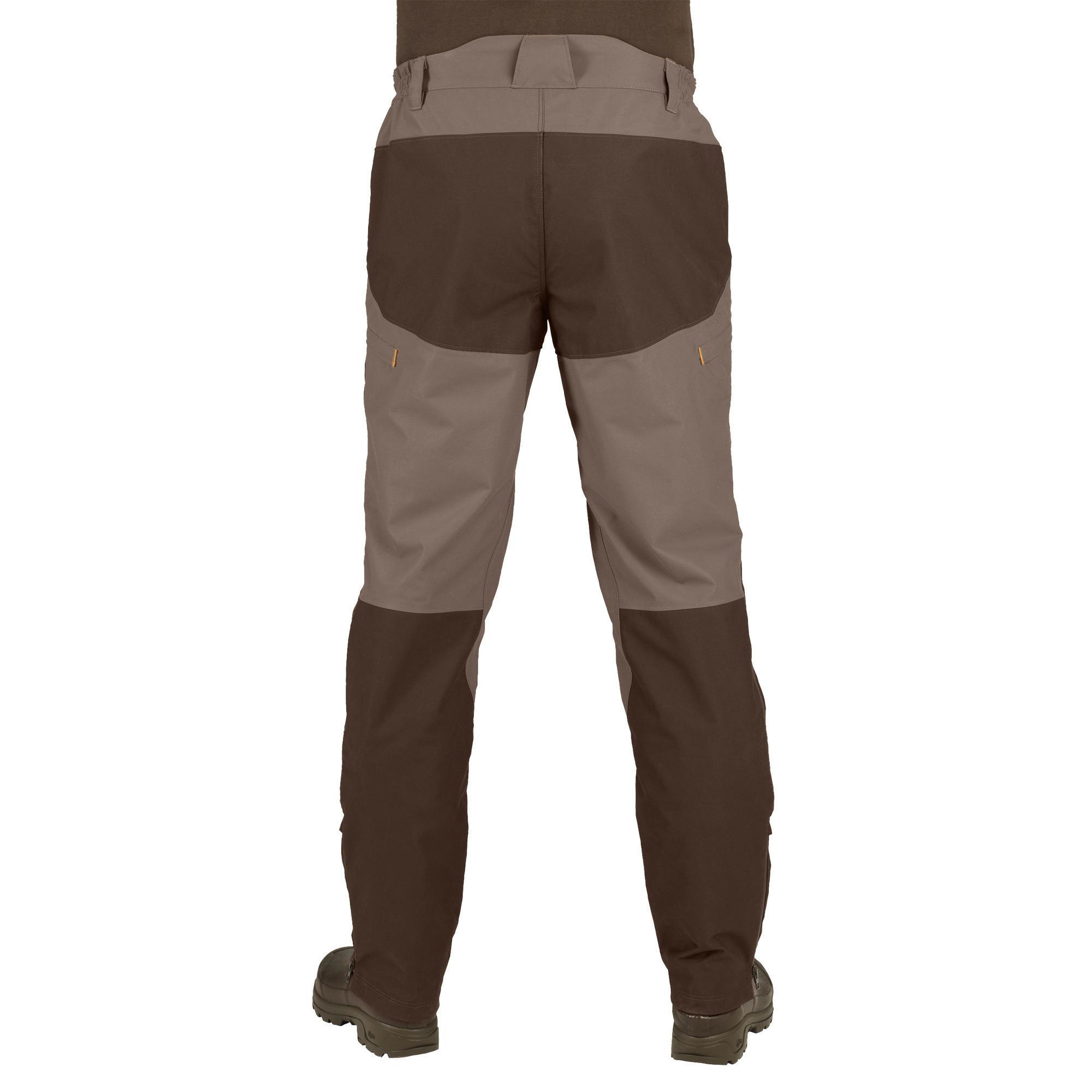 WATERPROOF HUNTING PANTS BROWN REINFORCEMENT 520