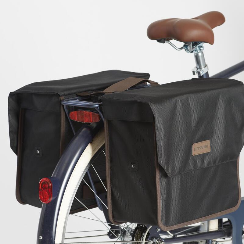 Doppel-Fahrradtasche Gepäcktasche 500 2×20 L schwarz