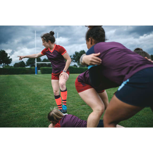 OFFLOAD Women's Rugby Shorts R500 Burgundy/Plum Decathlon