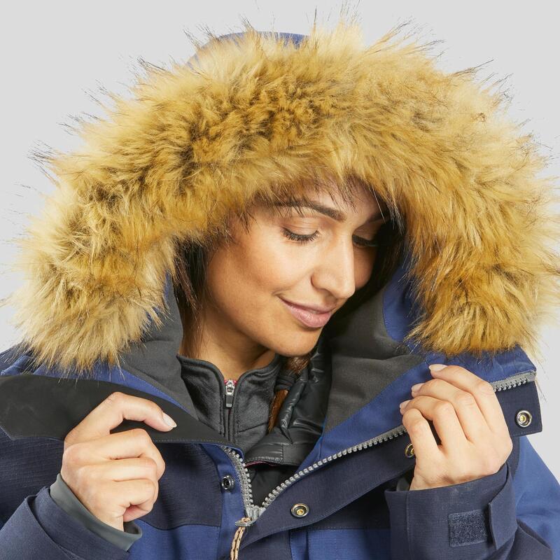 Extra warme en waterdichte parka voor pooltrekking Arctic 900 blauw