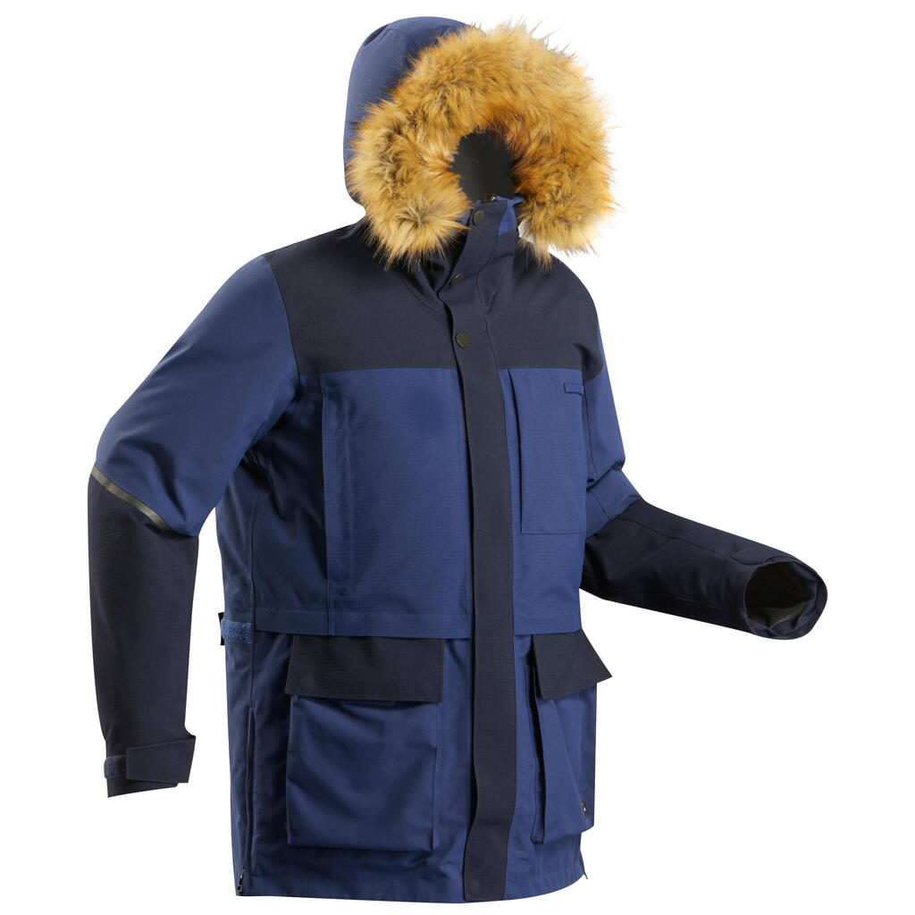 Parka Jacke Trekking Arctic 900 extra warm wasserdicht blau 