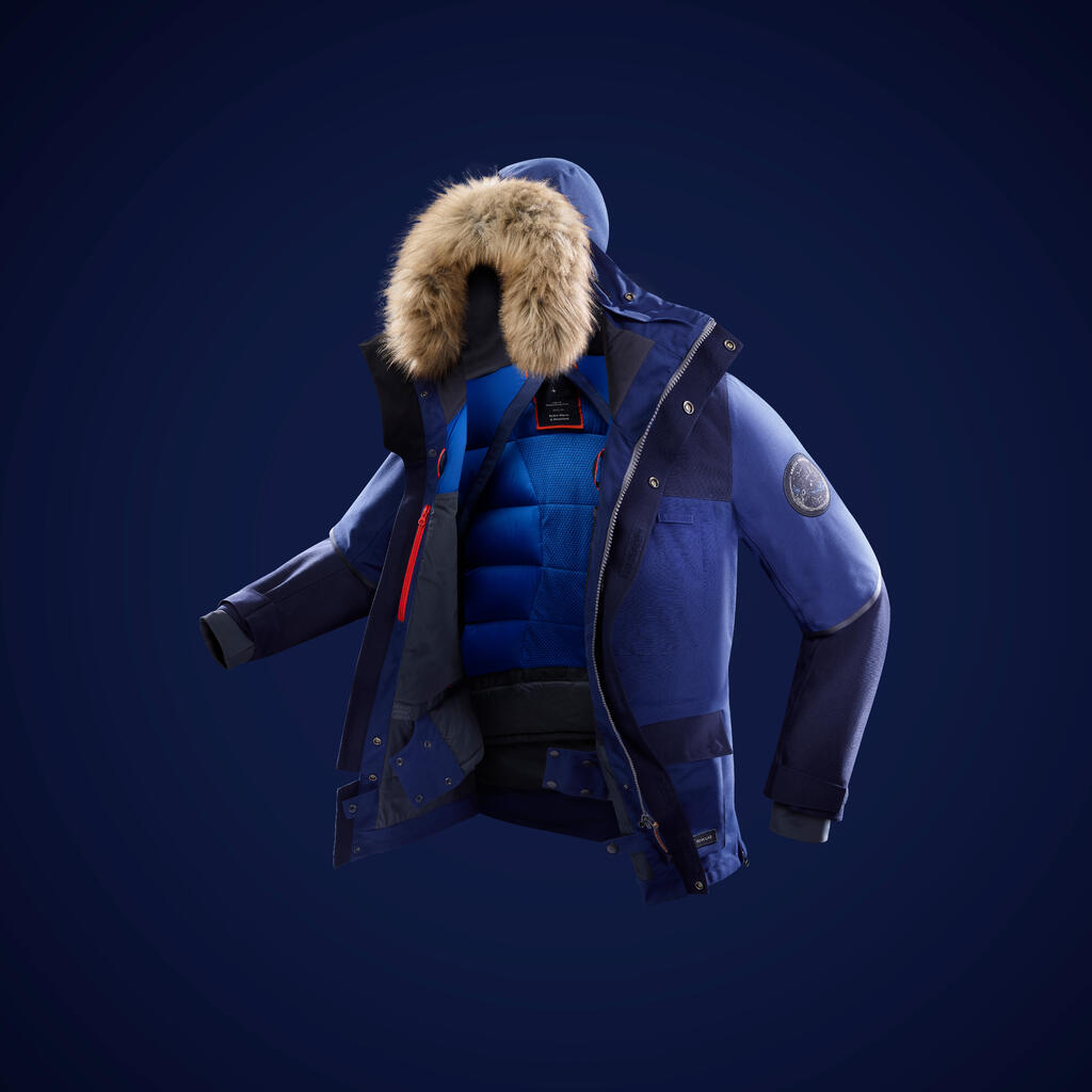 Pārgājienu ūdensnecaurlaidīga parkas jaka “Arctic 900”, zila