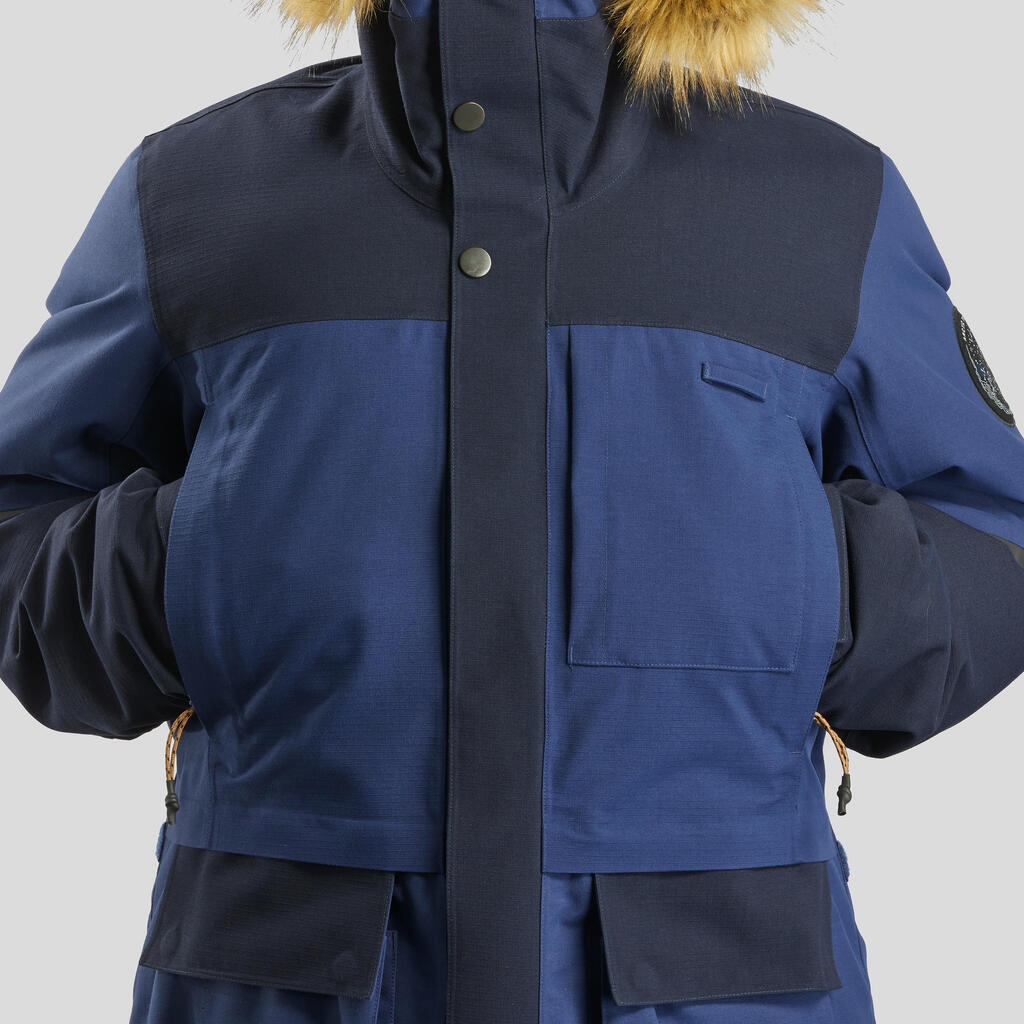 Parka Jacke Trekking Arctic 900 extra warm wasserdicht blau 