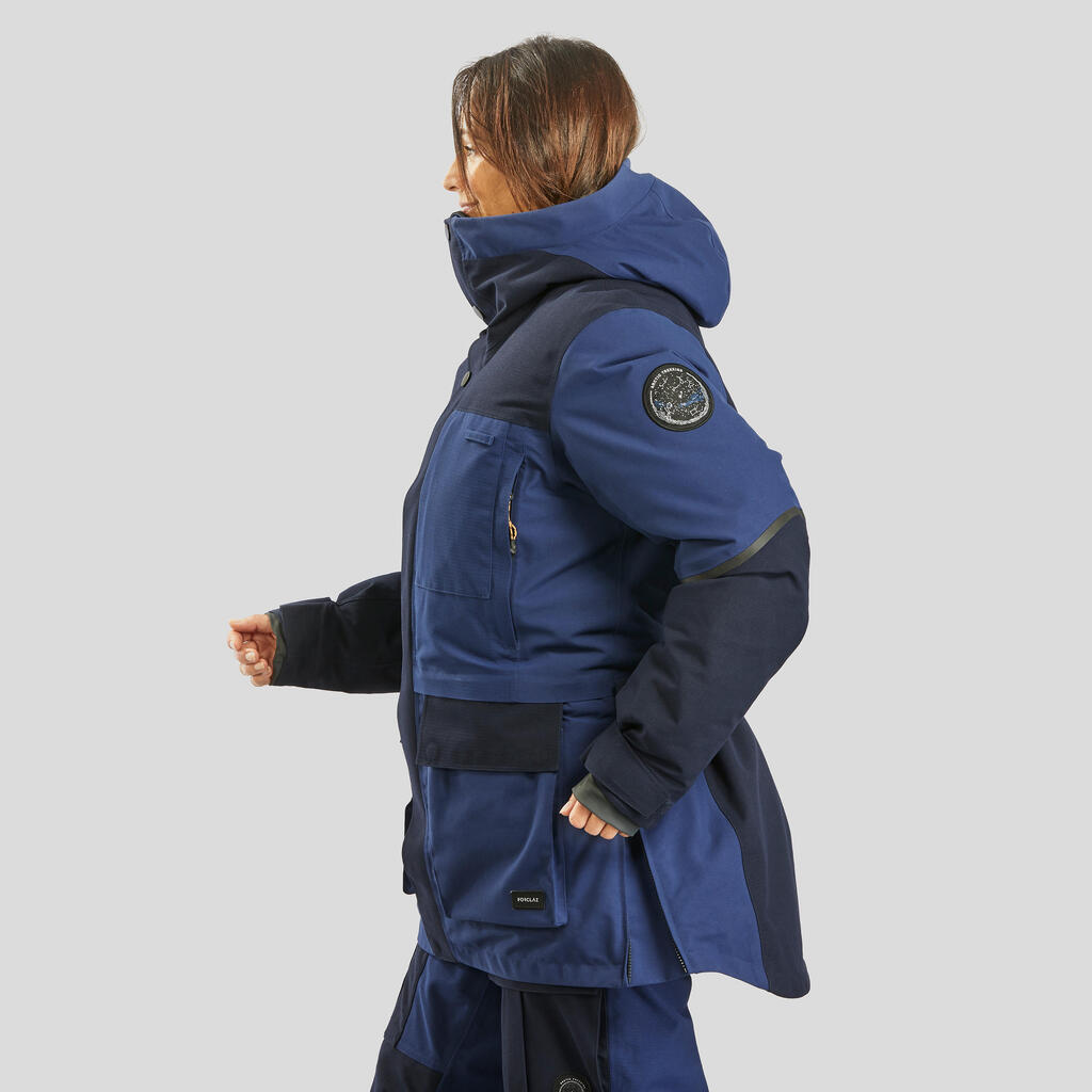 Pārgājienu ūdensnecaurlaidīga parkas jaka “Arctic 900”, zila