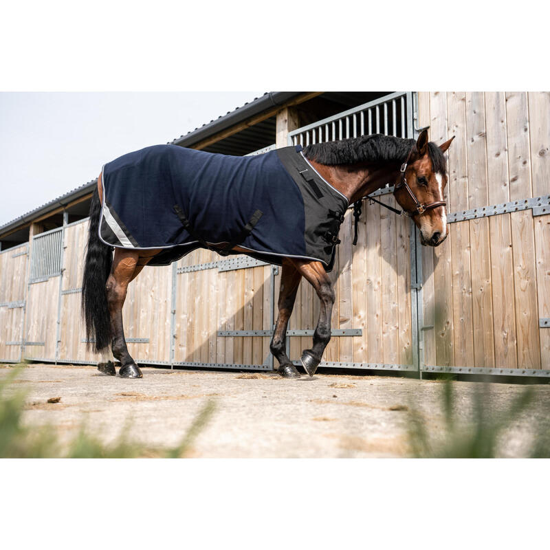 Staldeken voor paard en pony FLEECE PERF marineblauw