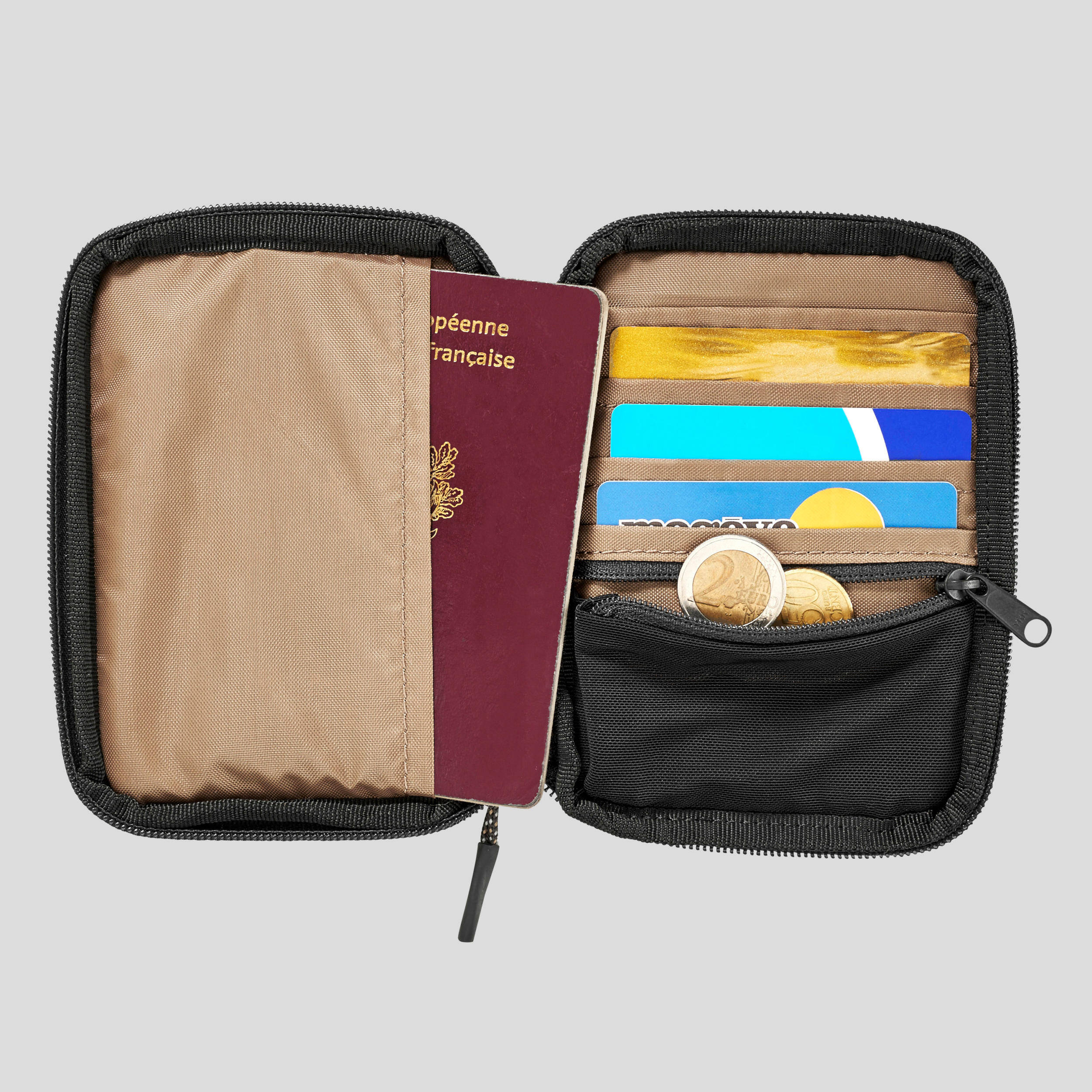 Travel Organiser Wallet - Grey Brown -  4
