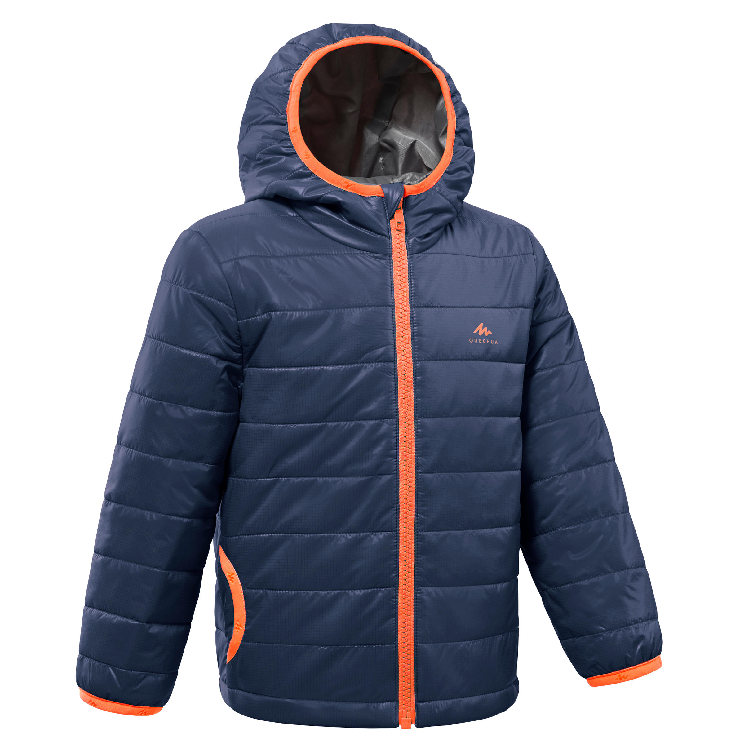 KIDS' HIKING PADDED JACKET MH NAVY 