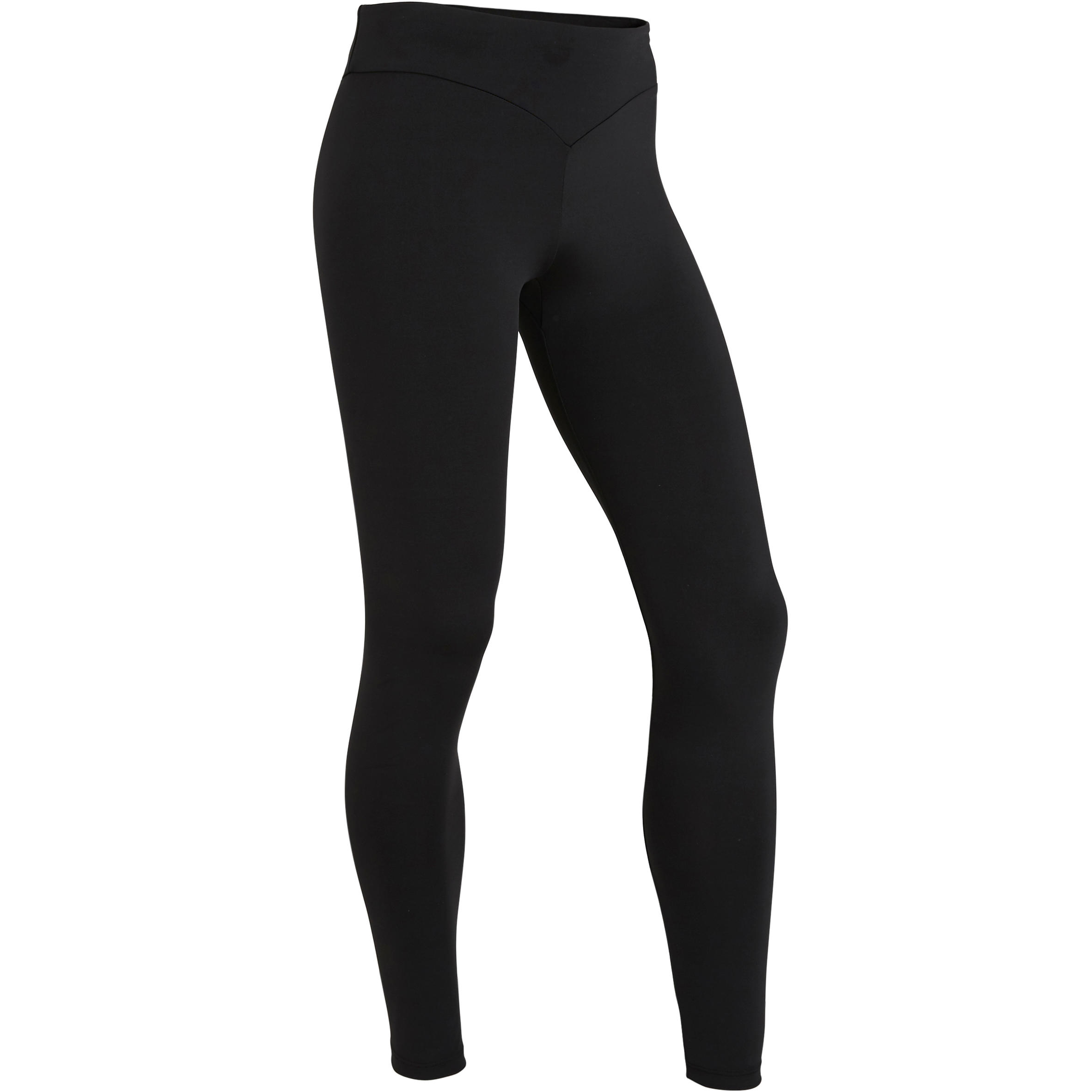 Women's running leggings with body-sculpting (XS to 5XL - Large size) -  black - Decathlon