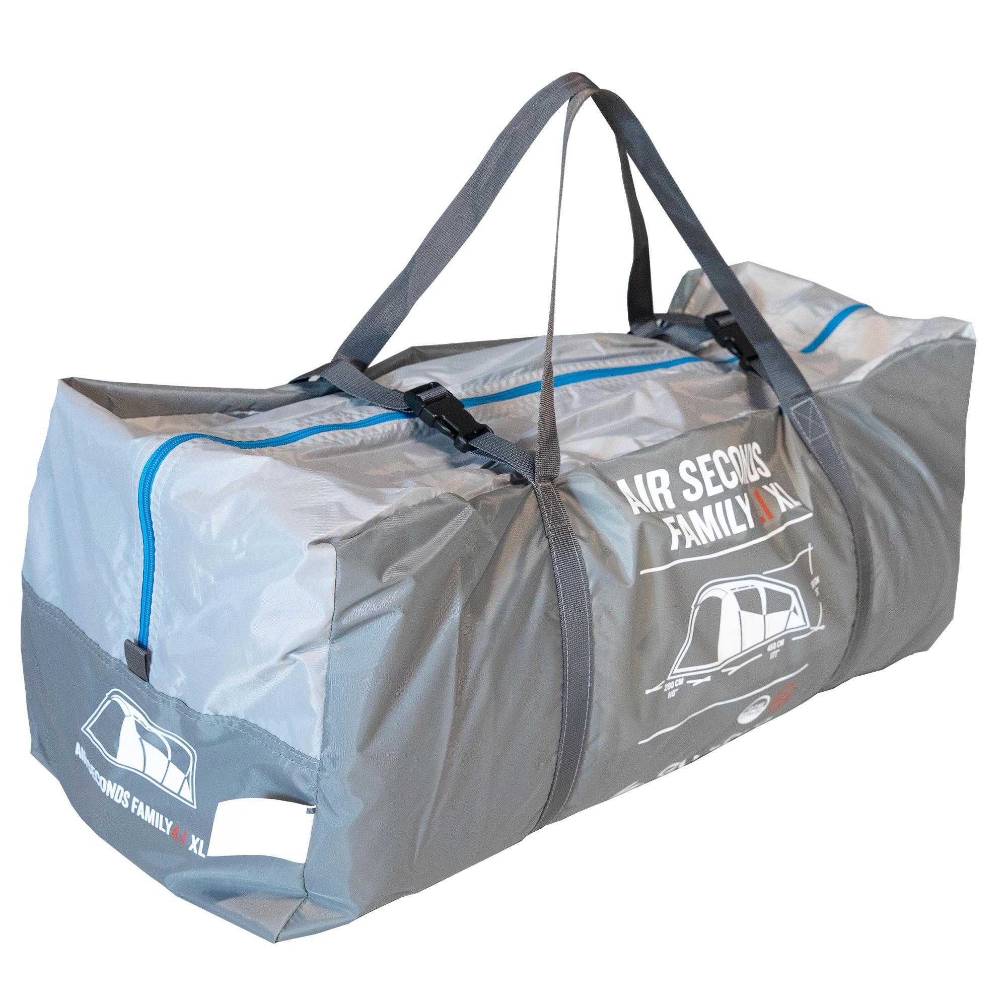 Tente de camping gonflable 4 personnes, Air Seconds Fresh & Black - QUECHUA