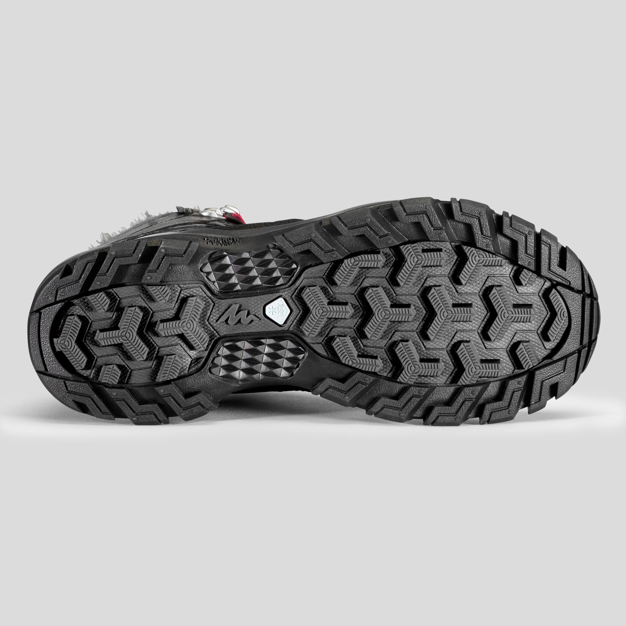 Scarpe trekking donna SH520 X-WARM MID impermeabili nere QUECHUA | DECATHLON