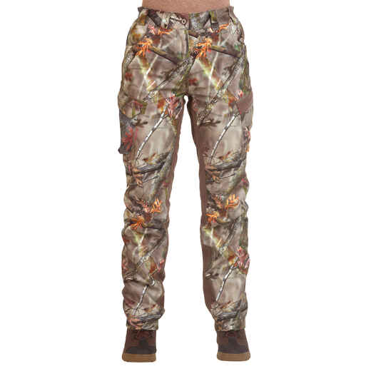 
      Jagdhose / Regenhose 500 Damen warm geräuscharm camouflage 
  