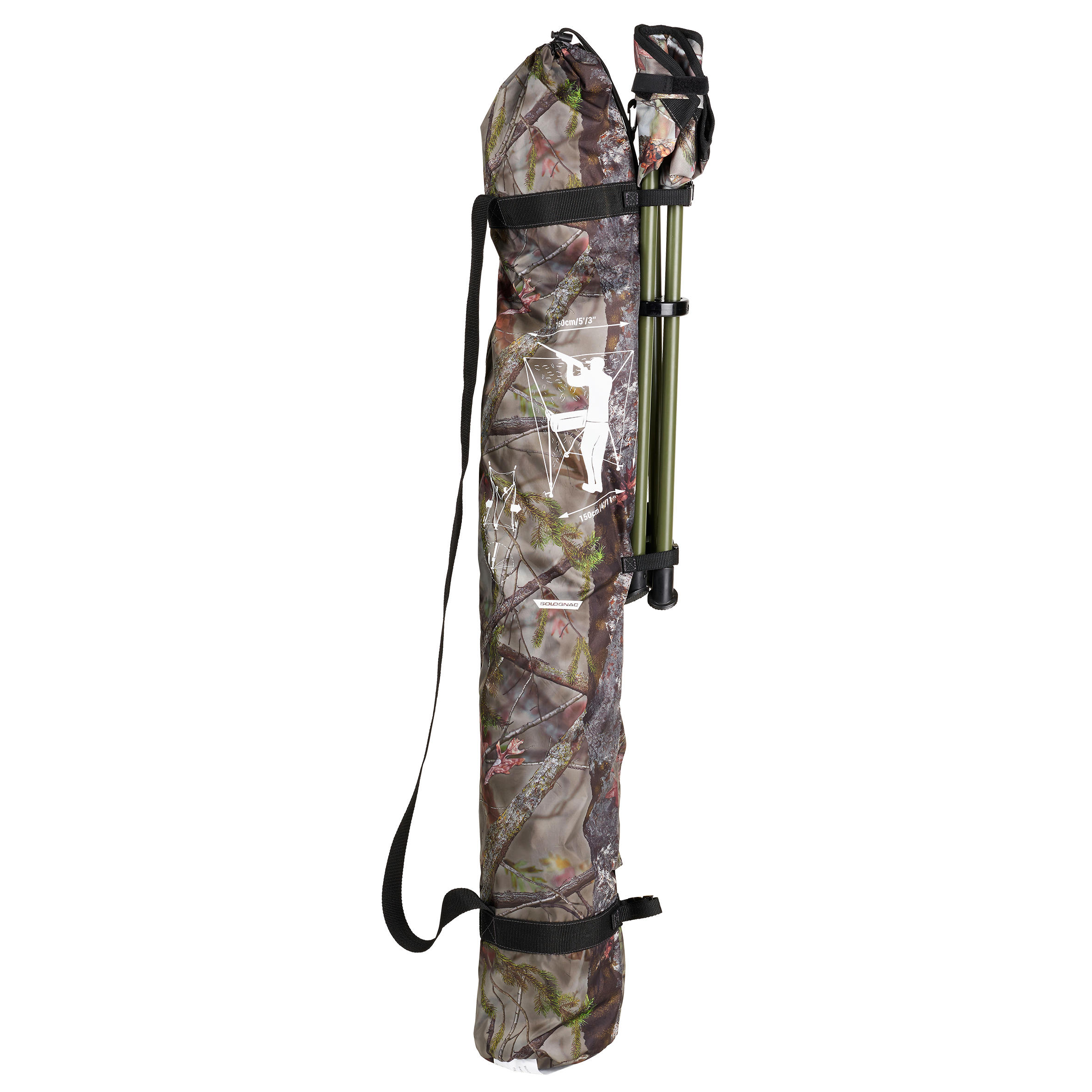 AFFÛT BOUCLIER DE CHASSE PLIABLE AVEC CAMOUFLAGE 9/19