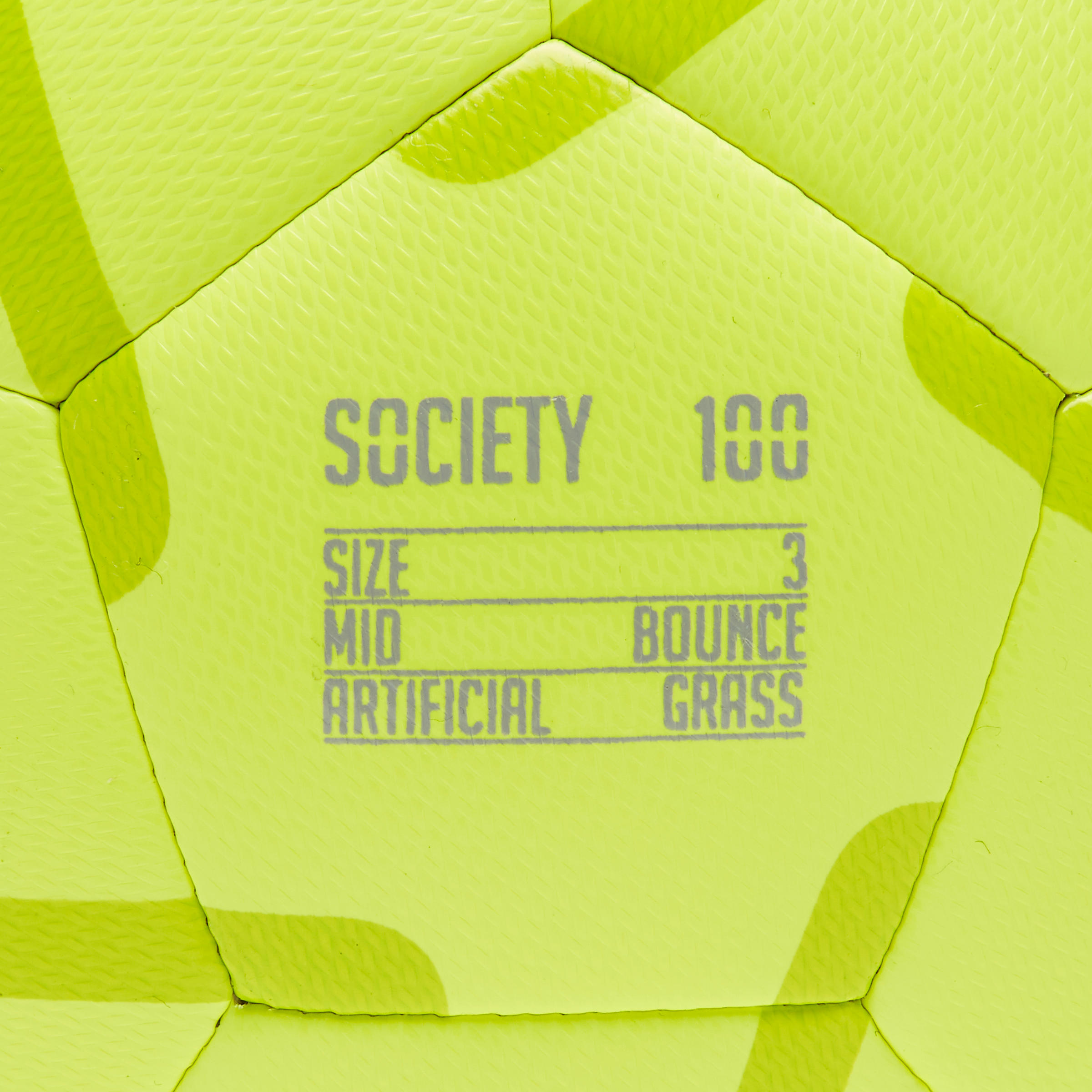 Balón de Fútbol 5 Fifter Society 100 talla 3 amarillo verde 4/7
