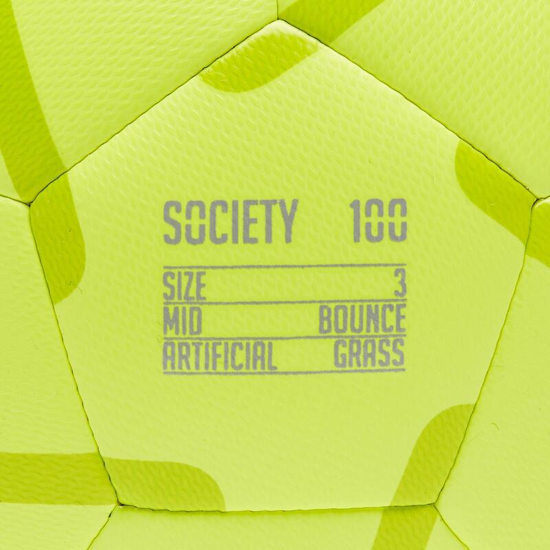 Pallone calcetto SOCIETY 100 taglia 3 giallo-verde