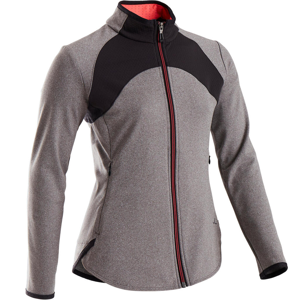 Girls' Warm Breathable Gym Jacket S900 - Grey