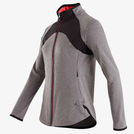 Girls' Warm Breathable Gym Jacket S900 - Grey