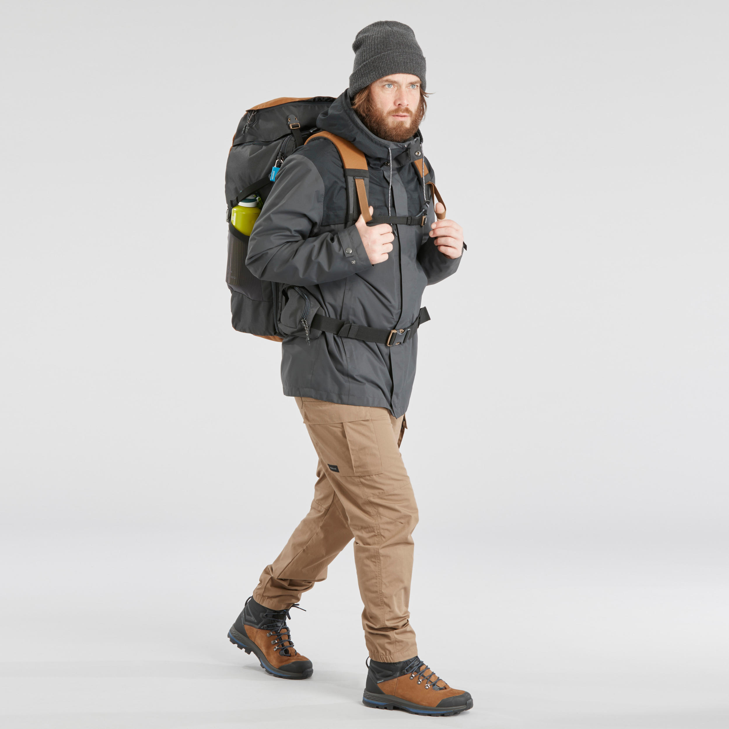 MT 100 Hiking Waterproof Leather Boots - Men - Decathlon