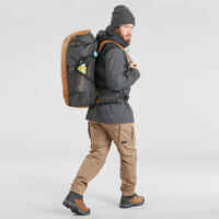 Men's 3-in-1 Travel Trekking Jacket - TRAVEL 100 - Grey