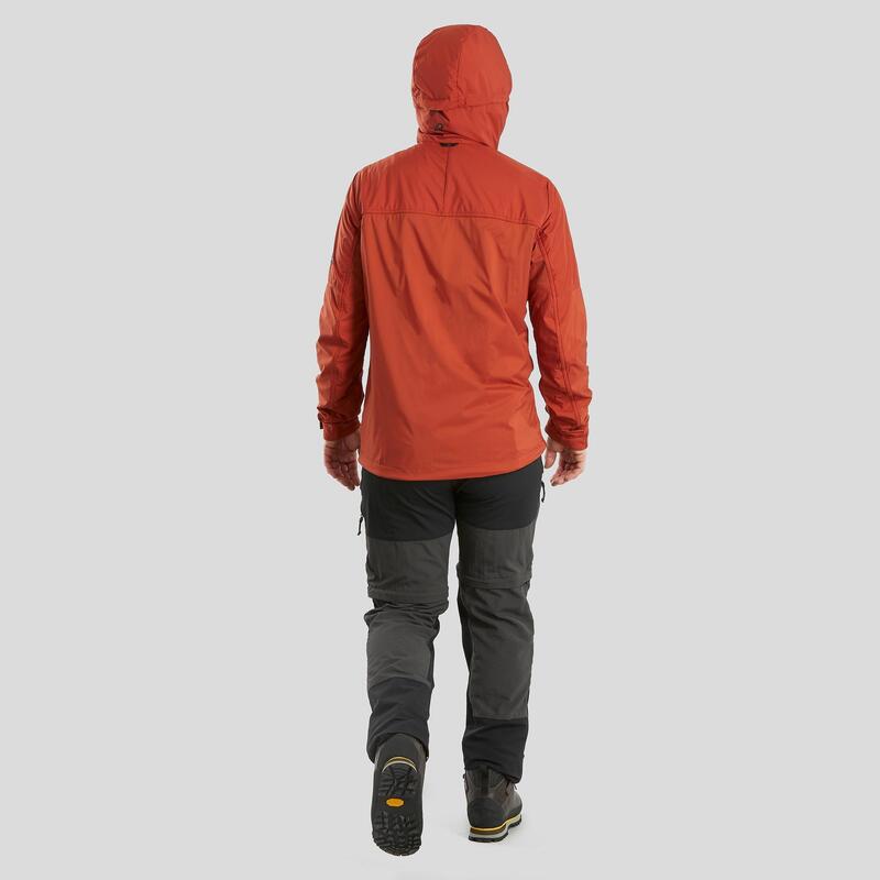 Férfi softshell kabát túrázáshoz MT900 WINDWARM, narancssárga