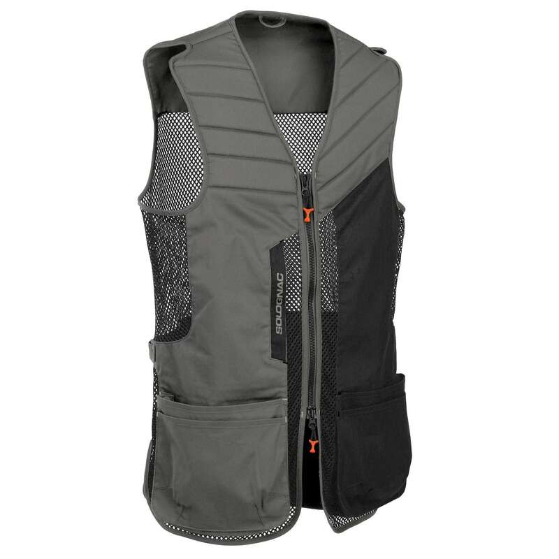 CLAY SHOOTING EQUIPMENT Shooting and Hunting - CLAY PIGEON GILET 500 GRBLACK SOLOGNAC - Clay Pigeon Shooting