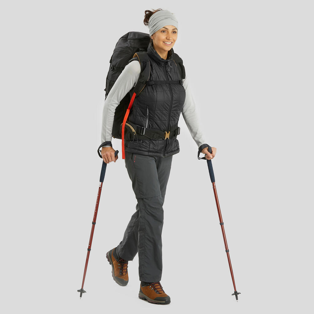 Wattierte Weste Trek 100 Warm Damen schwarz