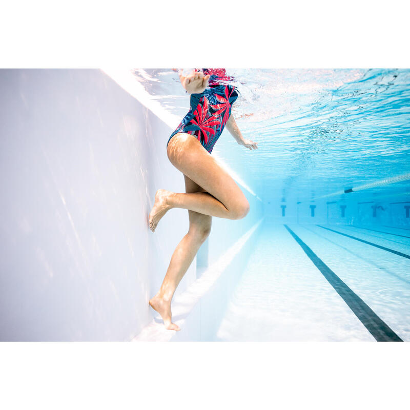Maillot de bain de natation femme une pièce Riana pal rouge