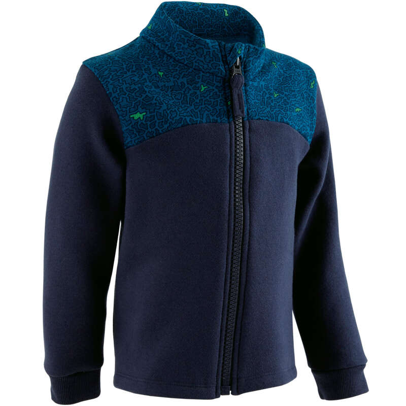 BABY GYM APPAREL Baby and Toddlers - 120 Jacket - Blue Print DOMYOS - Kids