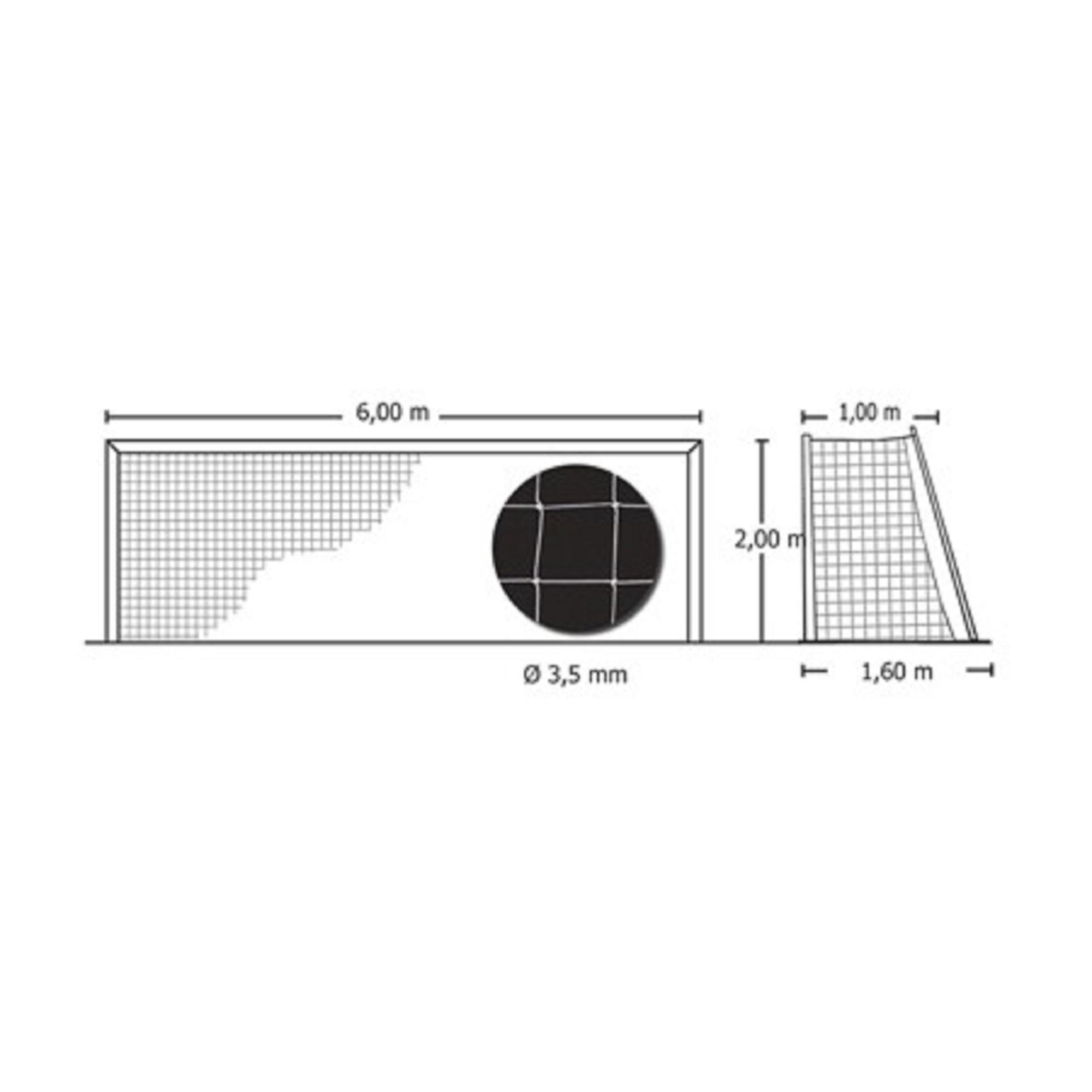 LEGAR RETI CALCIO 6X2 QUADRATA