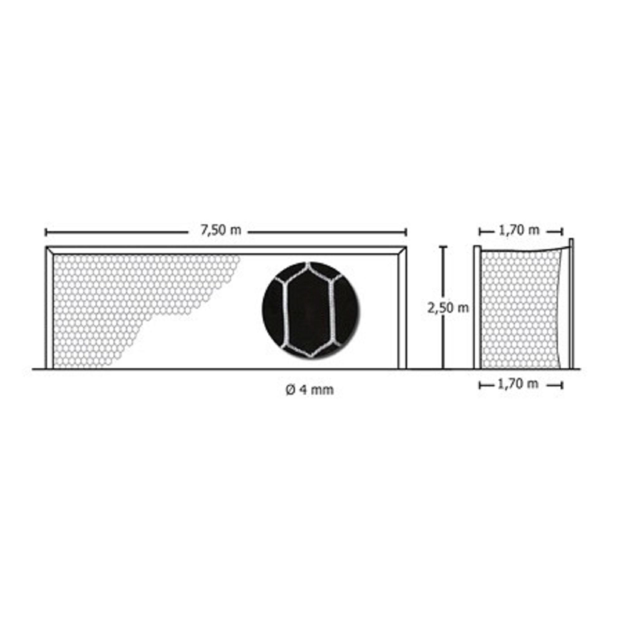 LEGAR RETI CALCIO 750X250 ESAGONALE
