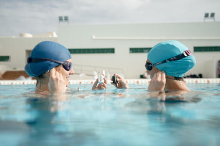 Lecteur MP3 étanche natation et écouteurs SwimMusic 100 V3 Noir Bleu