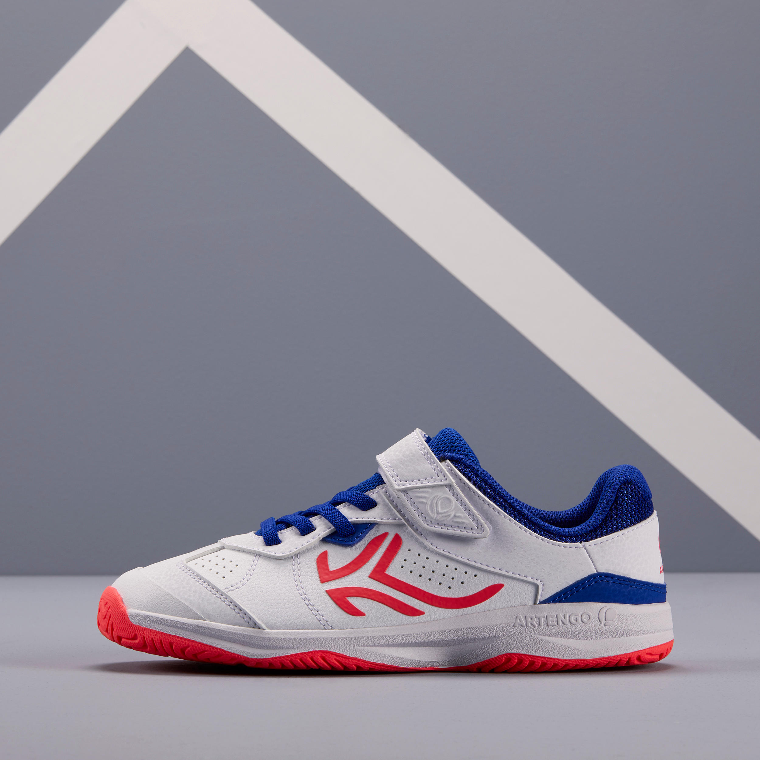 TS160 Kids' Tennis Shoes - White/Pink 3/9
