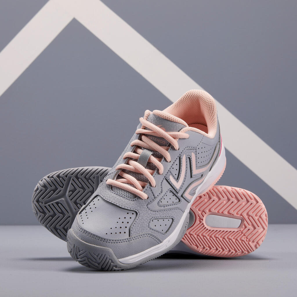 Detská tenisová obuv TS530 sivo-ružová
