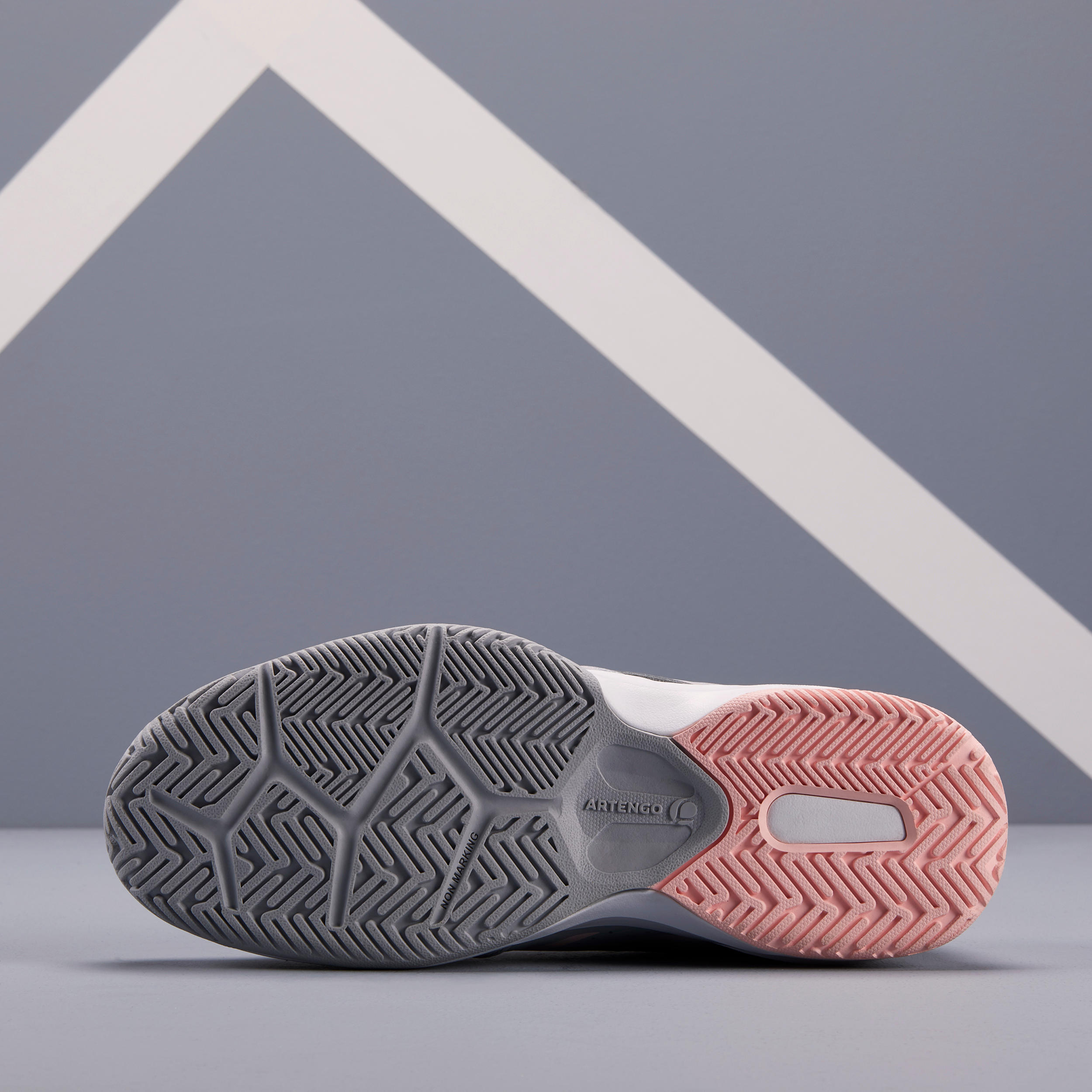 TS530 Kids' Tennis Shoes - Grey/Pink 4/9