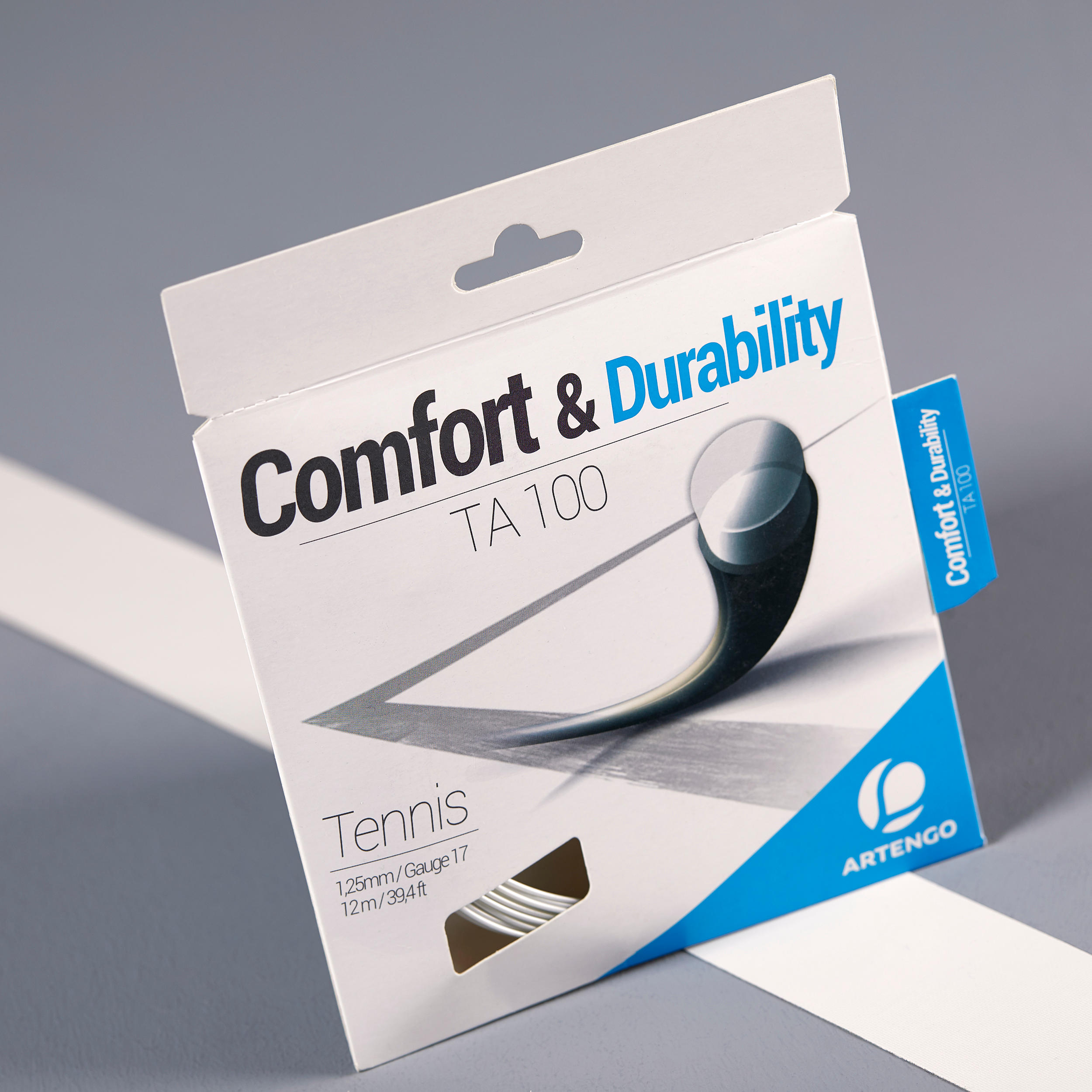 1.25 mm Monofilament Tennis String TA 100 12m - White 3/4