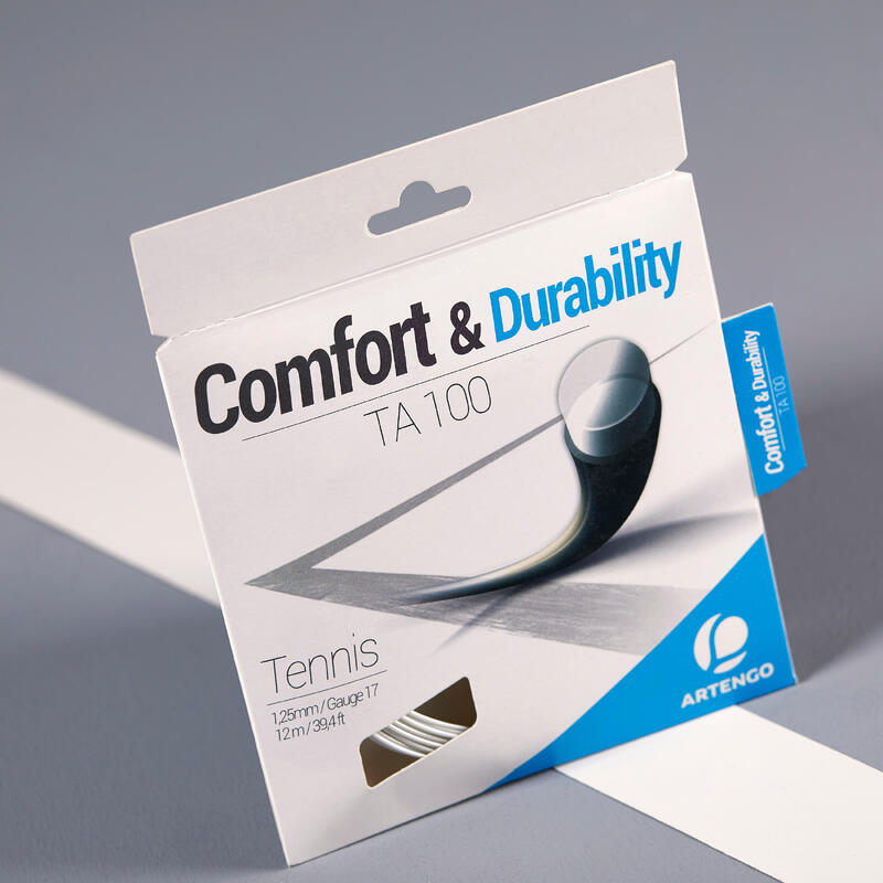 Artengo Monofaser Tennissaite 1,25 mm - TA100 Durability weiss