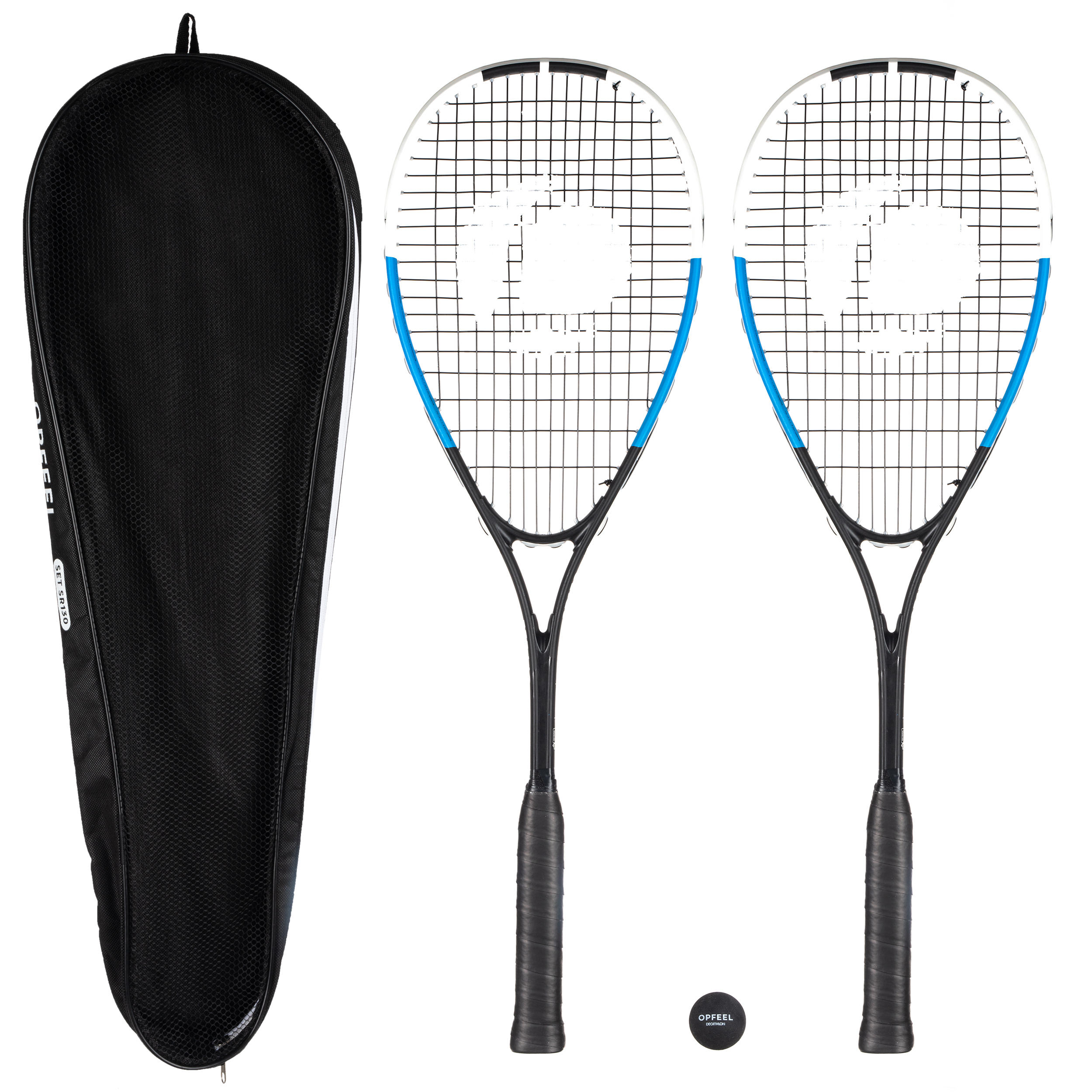 PERFLY Squash Set with 2 SR130 Rackets + 1 SB560 Red Dot Ball