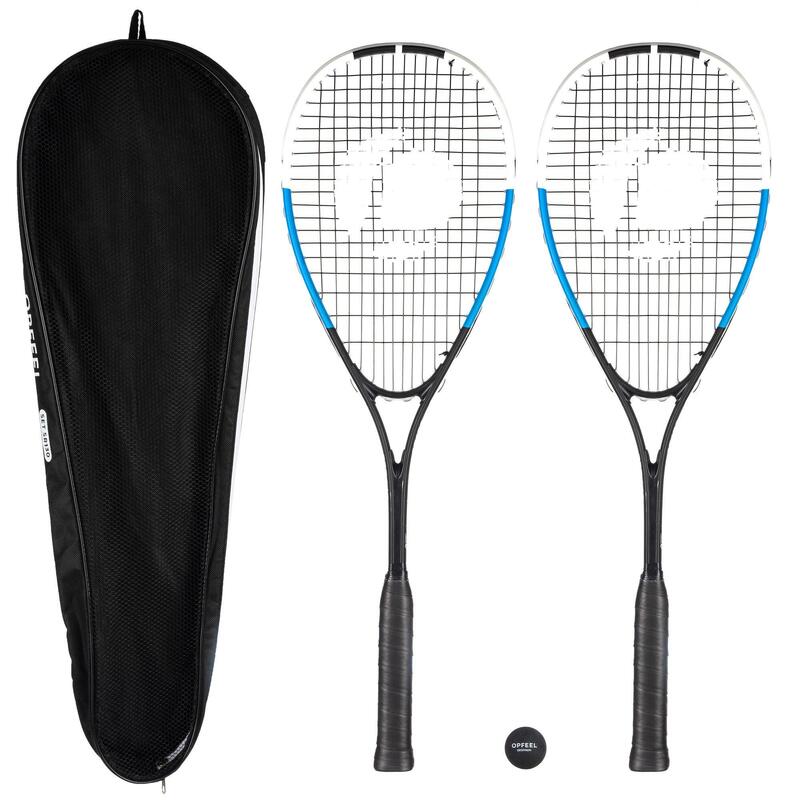 Kit squash SR 130 2 racchette SR130 e pallina SR560 punto rosso