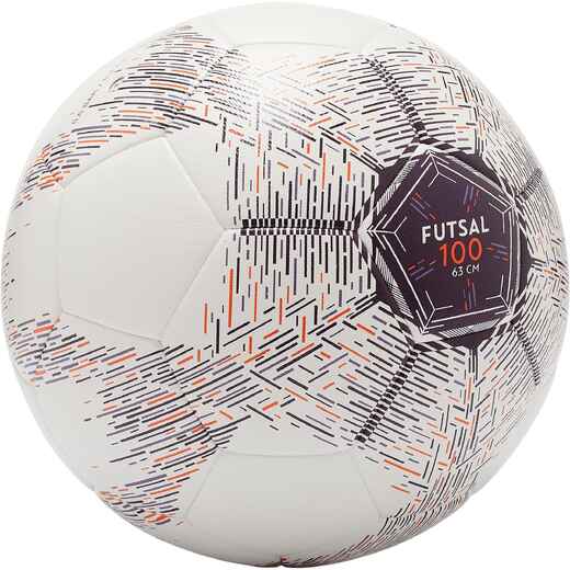 
      Ballon de Futsal 100 Hybride 63cm blanc
  